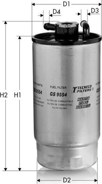 Tecneco Filters GS9554 - Топливный фильтр autosila-amz.com