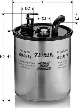 Tecneco Filters GS9514 - Фильтр топливный MERC. A160/170, SPRINTER autosila-amz.com