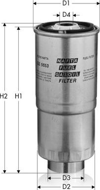 Tecneco Filters GS5653 - Топливный фильтр autosila-amz.com