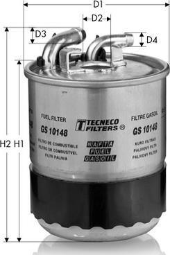 Tecneco Filters GS10148 - Топливный фильтр autosila-amz.com