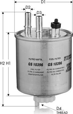 Tecneco Filters GS10396 - Топливный фильтр autosila-amz.com