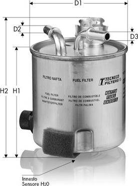 Tecneco Filters GS10292 - Топливный фильтр autosila-amz.com