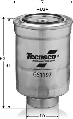 Tecneco Filters GS1197 - Топливный фильтр autosila-amz.com