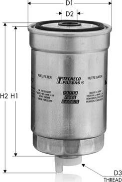 Tecneco Filters GS216HWS - Топливный фильтр autosila-amz.com