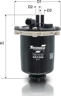 Tecneco Filters GS1206 - Топливный фильтр autosila-amz.com