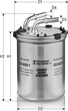 Tecneco Filters GS8029/1 - Топливный фильтр autosila-amz.com