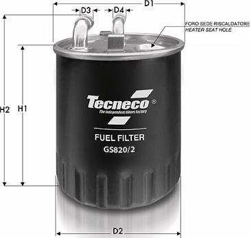 Tecneco Filters GS820/2 - Топливный фильтр autosila-amz.com