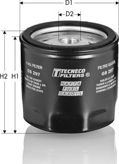 Tecneco Filters GS297 - Топливный фильтр autosila-amz.com
