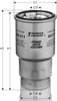 Tecneco Filters GS211 - Топливный фильтр autosila-amz.com