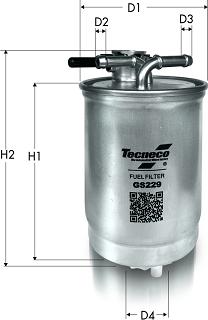 Tecneco Filters GS229 - Топливный фильтр autosila-amz.com