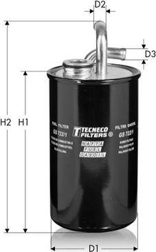 Tecneco Filters GS722/1 - Топливный фильтр autosila-amz.com