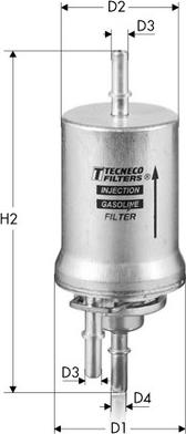 Tecneco Filters IN1042 - Топливный фильтр autosila-amz.com