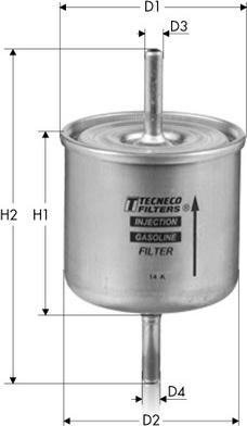 Tecneco Filters IN98 - Фильтр топливный autosila-amz.com