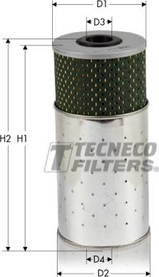 Tecneco Filters OL033L - Масляный фильтр autosila-amz.com