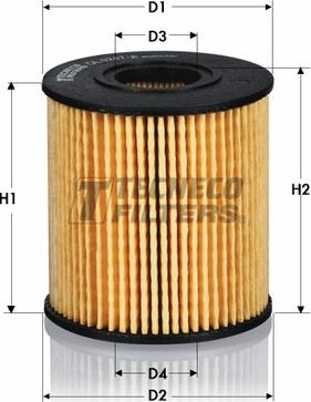 Tecneco Filters OL0247-E - Масляный фильтр autosila-amz.com