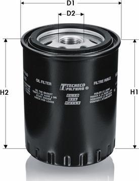 Tecneco Filters OL202 - Фильтр масляный Citroen C8/Xantia 3.0i 93/Jumper 2.5TD 94, Peugeot 406/605/807 3.0i autosila-amz.com