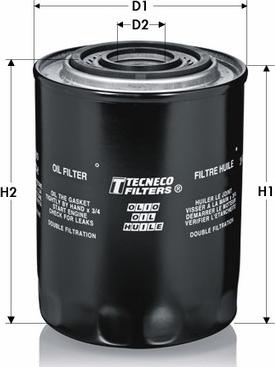 Tecneco Filters OL3003-T - Масляный фильтр autosila-amz.com