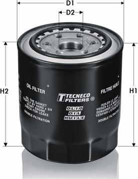 Tecneco Filters OL1216-T - Масляный фильтр autosila-amz.com
