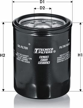 Tecneco Filters OL1280 - Масляный фильтр autosila-amz.com