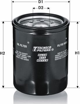 Tecneco Filters OL7023-J - Масляный фильтр autosila-amz.com