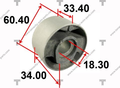 Tenacity AAMBM1005 - Сайлентблок, рычаг подвески колеса autosila-amz.com