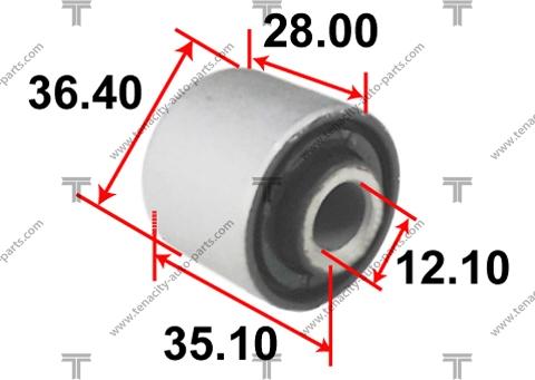 Tenacity AAMMA1049 - Сайлентблок, рычаг подвески колеса autosila-amz.com