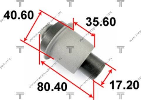 Tenacity AAMNI1056 - Сайлентблок, рычаг подвески колеса autosila-amz.com