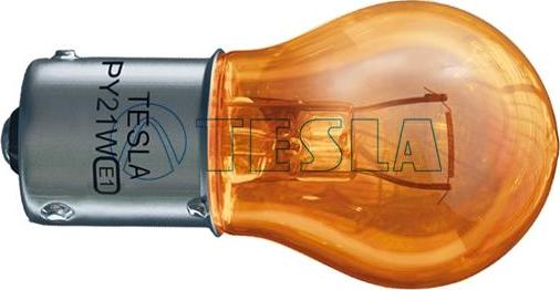 TESLA B52301 - Лампа PY21W orange BAU 15S 21W 12V накаливания, фонарь указат. поворота,мигающ./габарит. огнTESLA autosila-amz.com