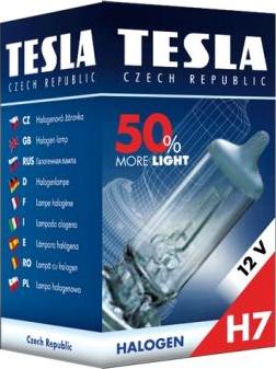 TESLA B30701 - Лампа H7+50% PX 26d 55W 12V светоотдач головного света, противотуманных фар TESLA autosila-amz.com