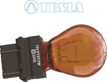 TESLA B77321 - Лампа TESLA PY27/7W,12V,WY2,5x16q желтая (B77321) autosila-amz.com