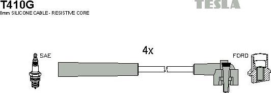 TESLA T410G - Комплект проводов зажигания autosila-amz.com