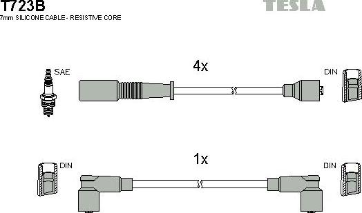 TESLA T723B - Провода зажигания autosila-amz.com