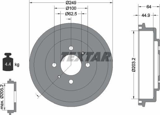 Textar 94040700 - Тормозной барабан autosila-amz.com