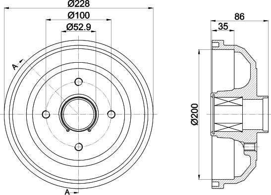 Textar 94042500 - Тормозной барабан autosila-amz.com