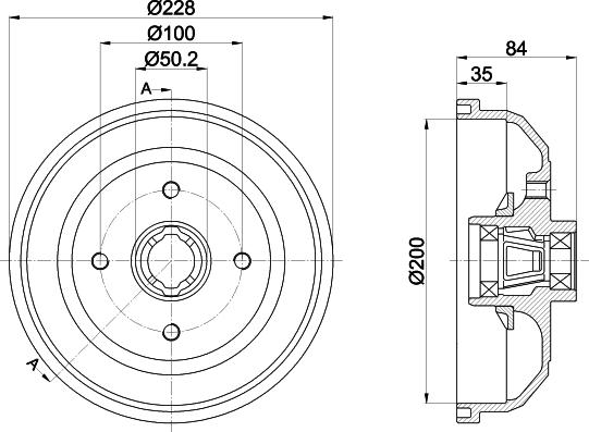 Textar 94042200 - Тормозной барабан autosila-amz.com