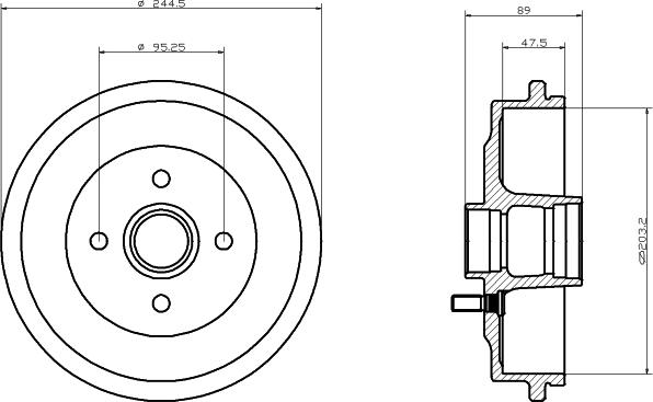 Textar 94016500 - Тормозной барабан autosila-amz.com