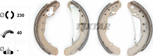 Textar 91044400 - 91044400 колодки барабанные!\ Audi 100 1.8-2.5TD 82-86, VW Caddy 1.5-1.6D <92 autosila-amz.com