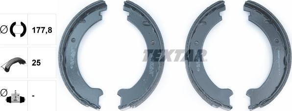 Textar 91046000 - Колодки тормозные барабанные компл. 850 (LS),850 Kombi (LW),850 Estate (LW),C70 I Cabriolet,C70 I Co autosila-amz.com