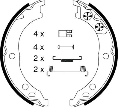 Textar 91064800 - Комплект тормозов, ручник, парковка autosila-amz.com