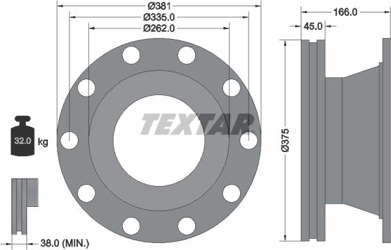 Textar 93192500 - Тормозной диск autosila-amz.com