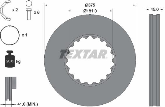 Textar 93322800 - Тормозной диск autosila-amz.com