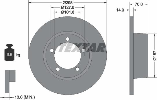 Textar 92040600 - Тормозной диск autosila-amz.com