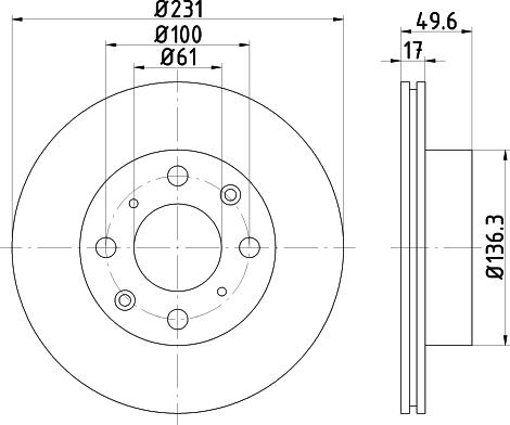 DJ Parts BD1109 - Тормозной диск autosila-amz.com