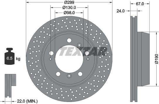Textar 92176705 - Тормозной диск autosila-amz.com