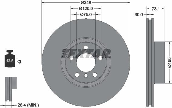 Textar 92320405 - Тормозной диск autosila-amz.com