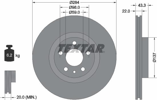 Textar 92252803 - Автозапчасть autosila-amz.com