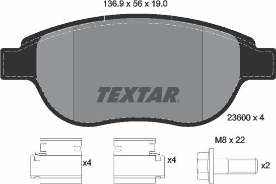 Textar 89007600 - Дисковый тормозной механизм, комплект autosila-amz.com