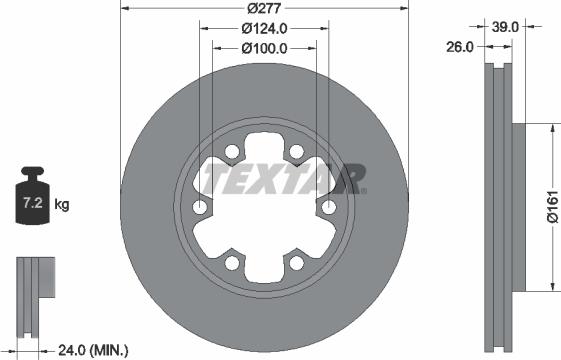 Textar 92059000 - Тормозной диск autosila-amz.com