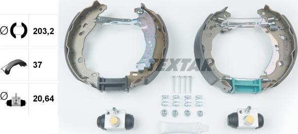 Textar 84061600 - Колодки тормозные барабанные компл. Shoe Kit Pro C3 I (FC_),C3 II;YPSILON (843) задн. autosila-amz.com