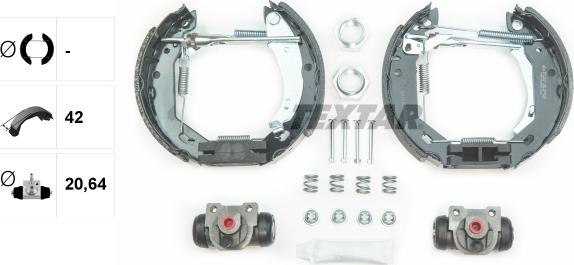 Textar 84031806 - Колодки тормозные барабанные компл. Shoe Kit Pro 205 Van,205 Fourgonnette,205 Box,205 Kasten задн. autosila-amz.com